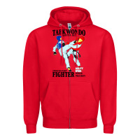 Red taekwondo sport art Zipper Hoodie - artisFamous