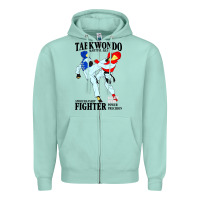 Seafoam taekwondo sport art Zipper Hoodie - artisFamous