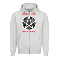 Dove Grey shout at the devil Zipper Hoodie - artisFamous