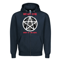 Navy shout at the devil Zipper Hoodie - artisFamous
