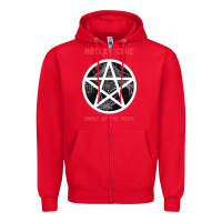 Red shout at the devil Zipper Hoodie - artisFamous