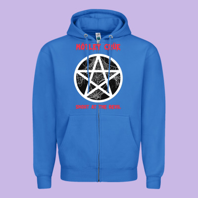 Shout At The Devil Zipper Hoodie Designed By Artisfamous