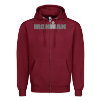 Burgundy Ironman Zipper Hoodie - artisFamous