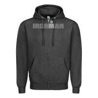 Charcoal Heather Ironman Zipper Hoodie - artisFamous