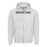 Dove Grey Ironman Zipper Hoodie - artisFamous
