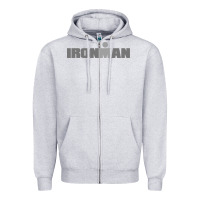 Heather Grey Ironman Zipper Hoodie - artisFamous