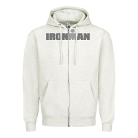 Oatmeal Heather Ironman Zipper Hoodie - artisFamous