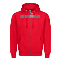 Red Ironman Zipper Hoodie - artisFamous