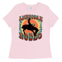 Bubblegum Pink American rodeo Ladies Tee - FaDigitalArtStudio