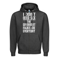 Charcoal Heather the government fucks me everyday Zipper Hoodie - artisFamous