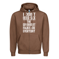 Chestnut the government fucks me everyday Zipper Hoodie - artisFamous