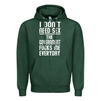 Sports Green the government fucks me everyday Zipper Hoodie - artisFamous