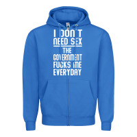 True Royal the government fucks me everyday Zipper Hoodie - artisFamous