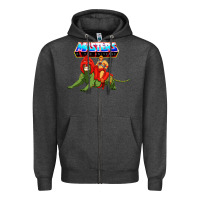 Charcoal Heather he man and battle cat Zipper Hoodie - artisFamous