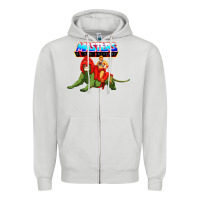 Dove Grey he man and battle cat Zipper Hoodie - artisFamous