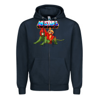Navy he man and battle cat Zipper Hoodie - artisFamous