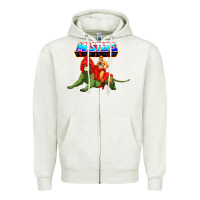 Oatmeal Heather he man and battle cat Zipper Hoodie - artisFamous