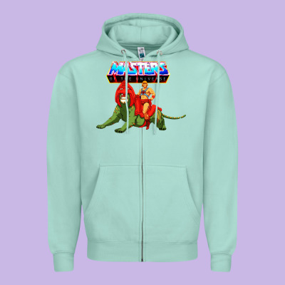 He Man And Battle Cat Zipper Hoodie Designed By Artisfamous