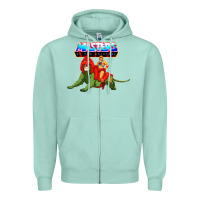Seafoam he man and battle cat Zipper Hoodie - artisFamous