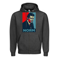 Charcoal Heather norm macdonald comedian Zipper Hoodie - artisFamous