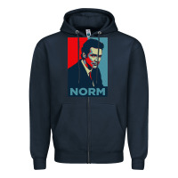 Navy norm macdonald comedian Zipper Hoodie - artisFamous