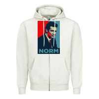 Oatmeal Heather norm macdonald comedian Zipper Hoodie - artisFamous