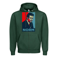 Sports Green norm macdonald comedian Zipper Hoodie - artisFamous