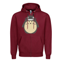 Burgundy ghibli elemental charms Zipper Hoodie - artisFamous