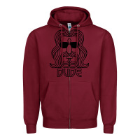Burgundy dude the big lebowski Zipper Hoodie - artisFamous