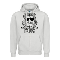 Dove Grey dude the big lebowski Zipper Hoodie - artisFamous