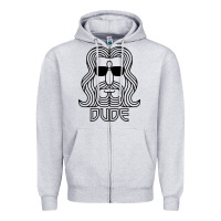 Heather Grey dude the big lebowski Zipper Hoodie - artisFamous