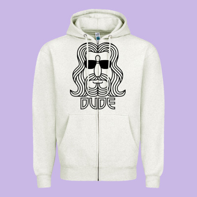 Dude The Big Lebowski Zipper Hoodie Designed By Artisfamous