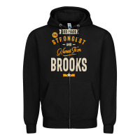 Black Brooks Personalized Name Birthday Gift Zipper Hoodie - artisFamous