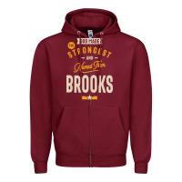 Burgundy Brooks Personalized Name Birthday Gift Zipper Hoodie - artisFamous