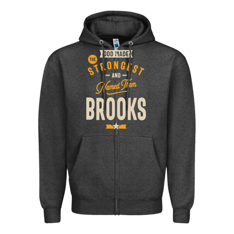 Brooks Personalized Name Birthday Gift Zipper Hoodie by artisFamous | Teevron