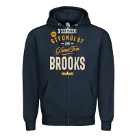 Navy Brooks Personalized Name Birthday Gift Zipper Hoodie - artisFamous