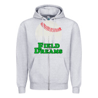 Heather Grey field of dreams Zipper Hoodie - artisFamous