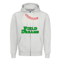 Dove Grey field of dreams Zipper Hoodie - artisFamous