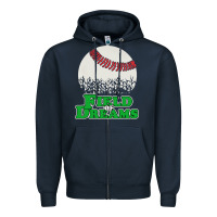 Navy field of dreams Zipper Hoodie - artisFamous