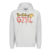 Dove Grey Birthday girl balloon Premium Hoodie - Artiststas