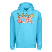 Ocean Blue Birthday girl balloon Premium Hoodie - Artiststas