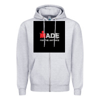 Heather Grey ironman triatlon Zipper Hoodie - artisFamous