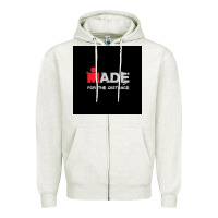 Oatmeal Heather ironman triatlon Zipper Hoodie - artisFamous