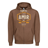 Chestnut Amir Personalized Name Birthday Gift Zipper Hoodie - artisFamous