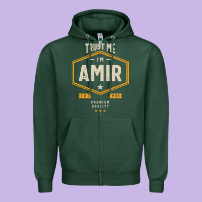 Amir Personalized Name Birthday Gift Zipper Hoodie Designed By Artisfamous