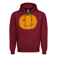 Burgundy pumpkin Zipper Hoodie - artisFamous