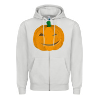 Dove Grey pumpkin Zipper Hoodie - artisFamous