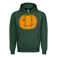 Sports Green pumpkin Zipper Hoodie - artisFamous
