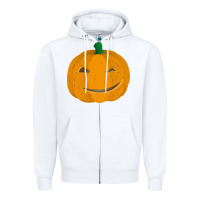 White pumpkin Zipper Hoodie - artisFamous