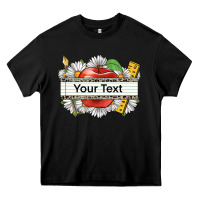 Floral Teacher Custom Name Heavy Core Tee | Teevron